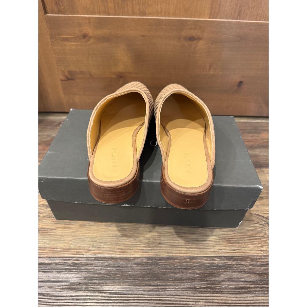 Nisolo Ama Woven Leather Mule slides 9.5 Almond - Picture 5 of 8